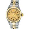 Image 2 : Rolex Ladies 2T Yellow Gold & Stainless Steel Champagne Index 26MM Wristwatch