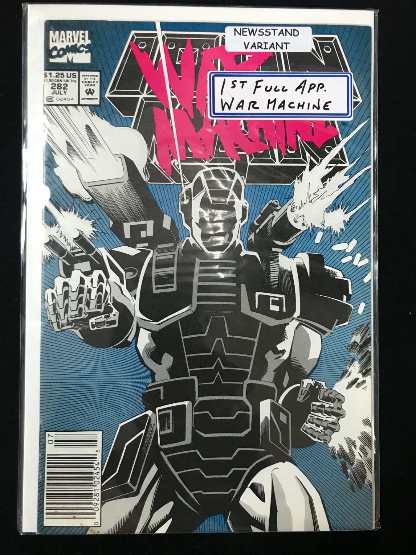 MARVEL COMICS NO.282 WAR MACHINE (1ST APP WAR MACHINE)