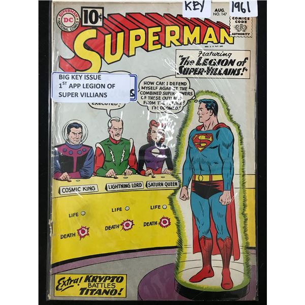 DC COMICS NO.147 SUPERMAN (1ST APP LEGION OF SUPER VILLAINS)