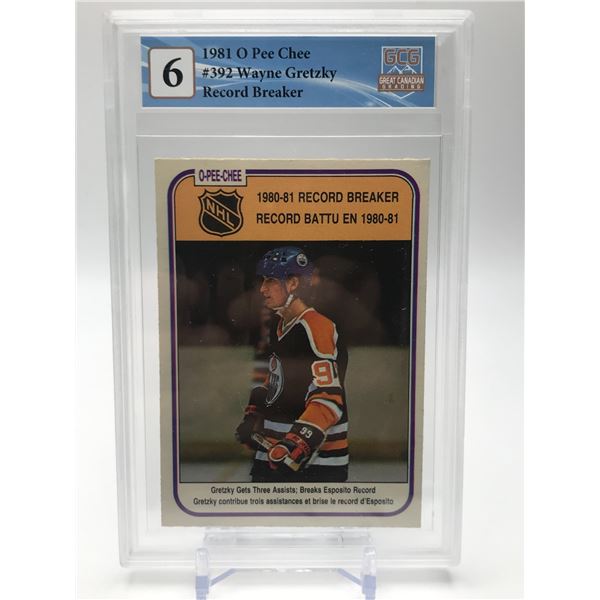 1981 O-PEE-CHEE WAYNE GRETZKY RECORD BREAKER (GCG 6)