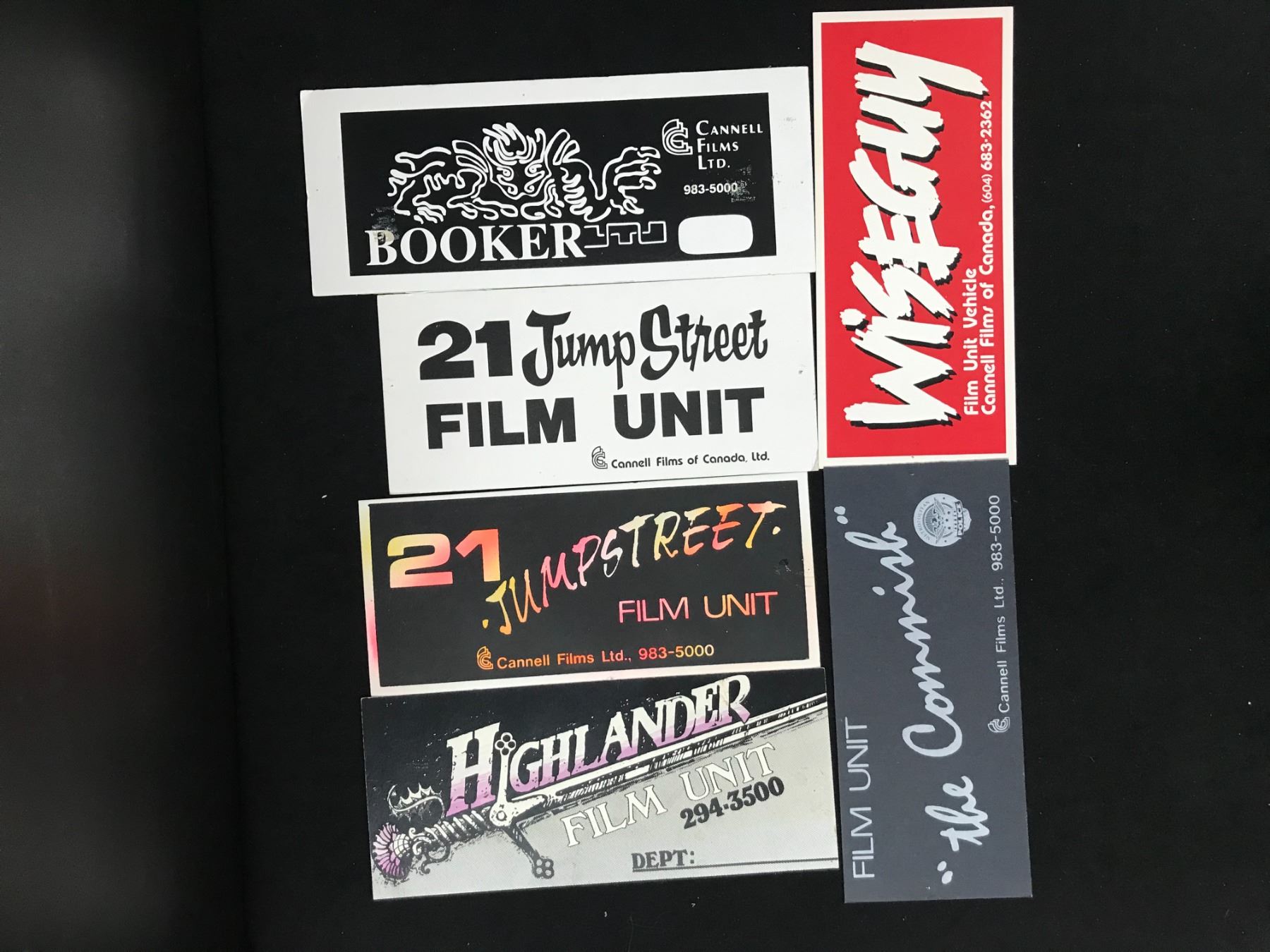 VINTAGE MOVIE SET FILM UNIT SIGNS LOT