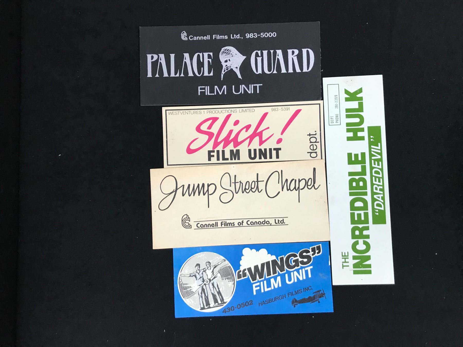 VINTAGE MOVIE SET FILM UNIT SIGNS LOT