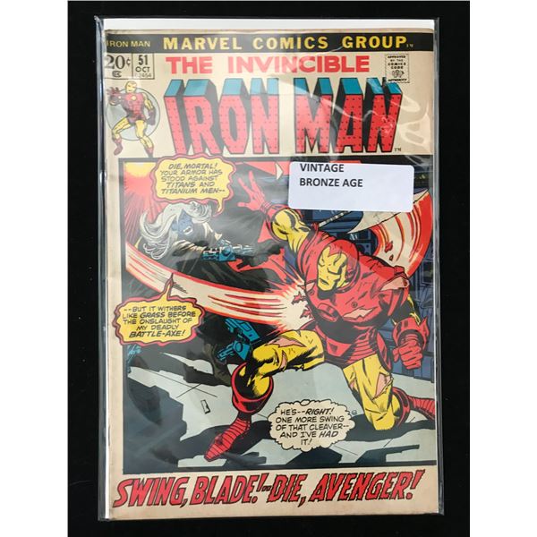 MARVEL COMICS NO.51 THE INVINCIBLE IRON MAN (VINTAGE Bronze Age)