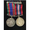 Image 2 : WWII Canada Medal Pair FULL SIZE Canada Voluntary Service & Victory On Pin Bar Silver .925 SILVER