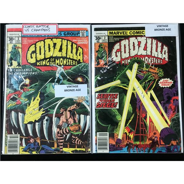 LOT OF GODZILLA COMICS NO.2 AND 3 (MARVEL COMICS)