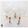 Image 1 : HAND CRAFTED "BEAD-AZZLED" SET OF 4 WINE GLASSES