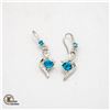 Image 1 : #374-6 MM LIGHT BLUE DANGLING FROM 2.5 MM BLUE