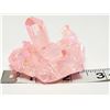 Image 1 : 7)  NATURAL PINK QUARTZ CLUSTER, WEIGHS 74.7