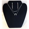 Image 1 : 22)  SILVER TONE DOUBLE CHAIN NECKLACE WITH