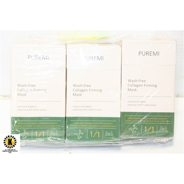 3 PACKS PUREMI COLLAGEN FIRMING MASK WASH