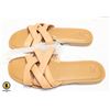 WOMENS SANDAL OPEN TOE FLAT SLIP ON CROSSOVER