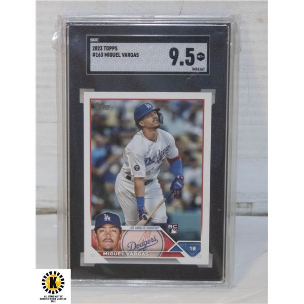 MIGUEL VARGAS ROOKIE CARD SGC MT+ 9.5 L A DODGERS