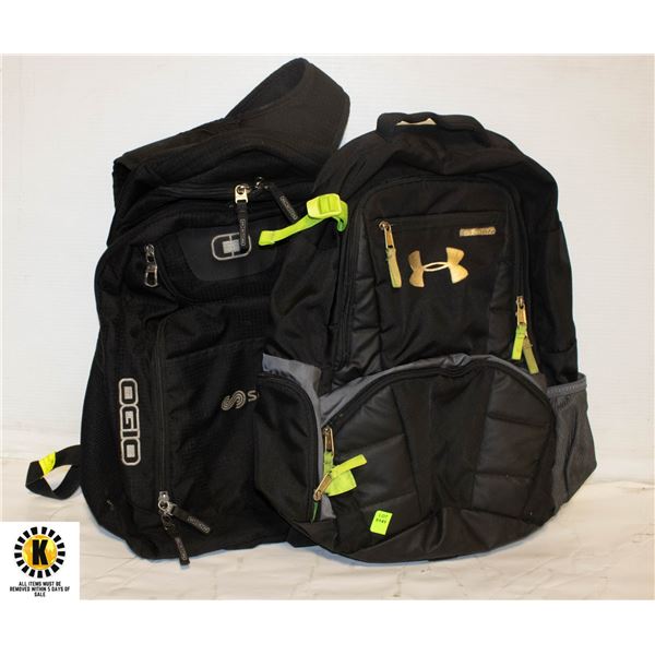 OGIO PLUS UNDERARMOUR BACKPACKS