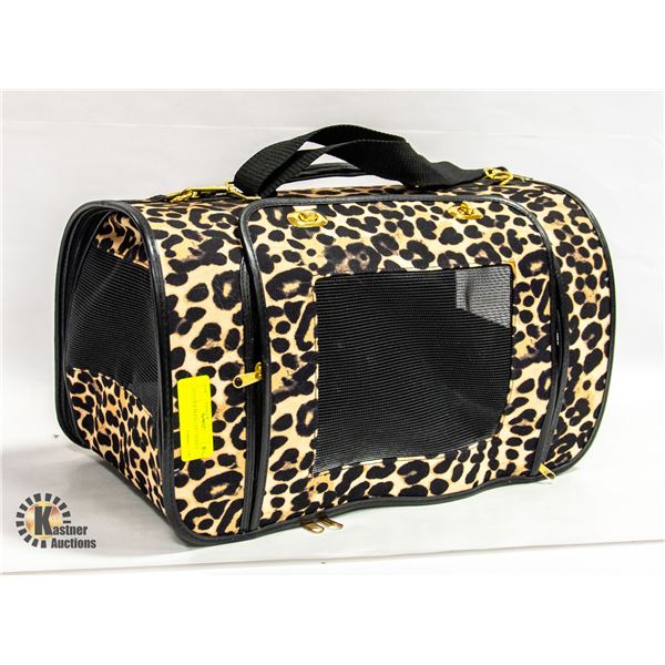 CHEETAH PRINT CAT CARRIER