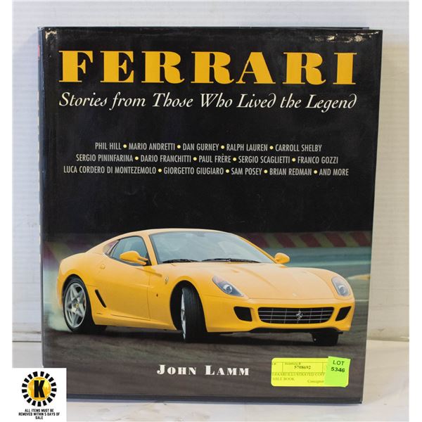 FERRARI ILLUSTRATED COFFEE TABLE BOOK