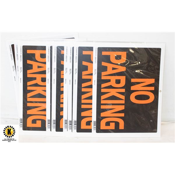 11 NEW 'NO PARKING' PLASTIC SIGNS 12"X9"