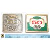 Image 1 : VINTAGE LABATT'S "50 ALE" BELT BUCKLES (2)