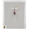 Image 1 : #32-HEATED PINK SAPPHIRE & CZ PENDANT