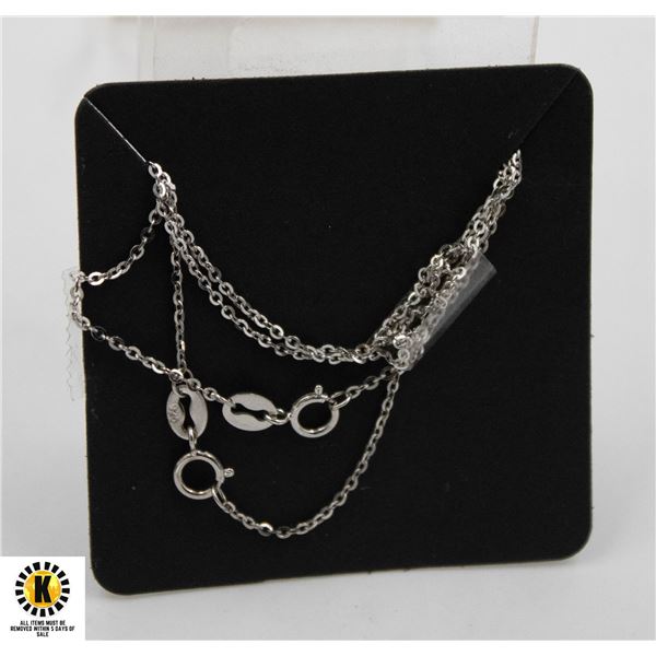 #21-STERLING SILVER NECKLACE 18 /2 PCS