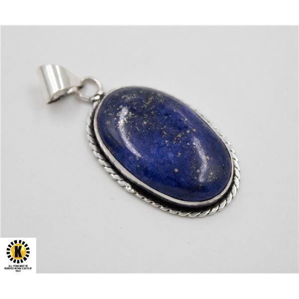 #38-NATURAL BLUE LAPIZ LAZULI PENDANT