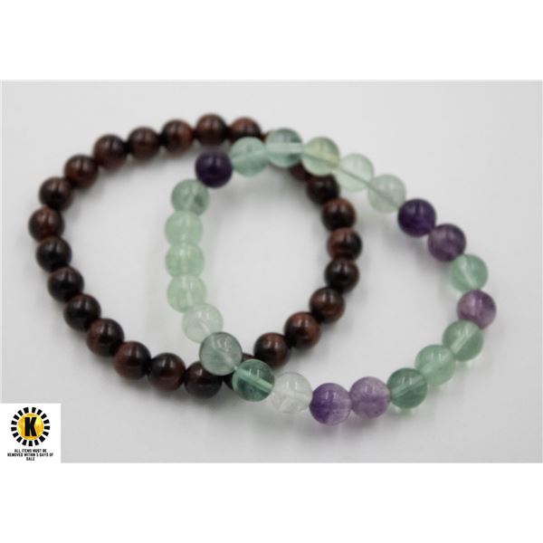 # 280- NATURAL MULTI-FLOURITE & RED TIGER EYE