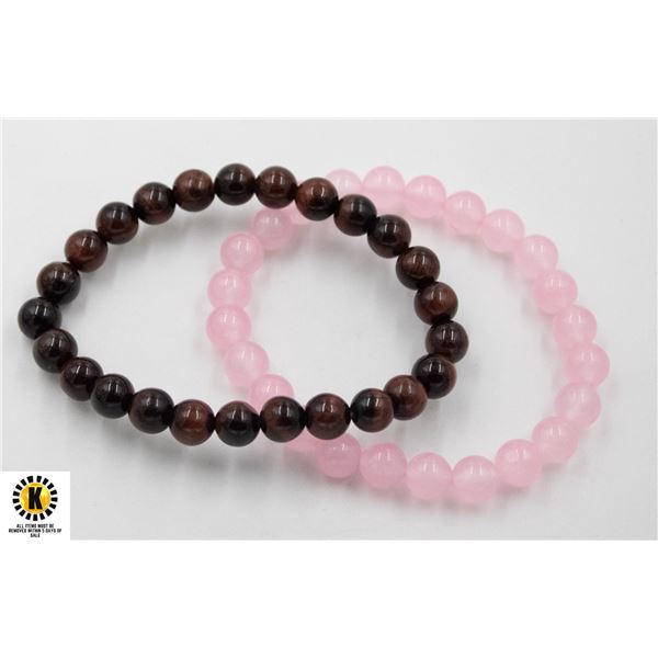 # 273-NATURAL PINK ROSE QZ & RED TIGER EYE