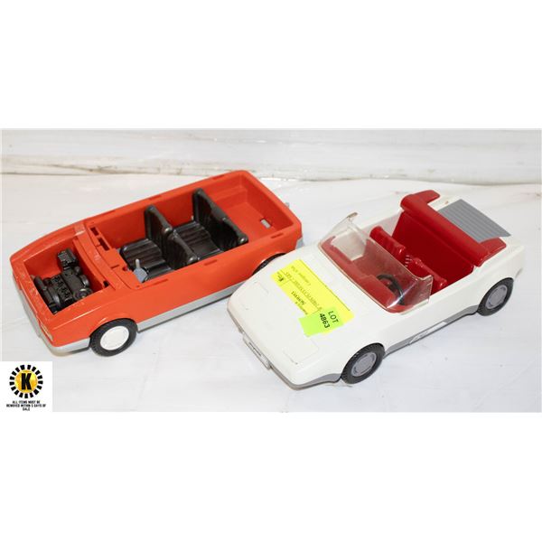 PAIR OF 1980S PLAYMOBIL CARS