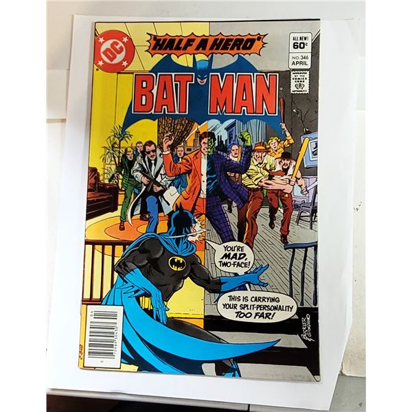 27)  DC COMICS  BATMAN, HALF A HERO   #346,