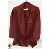 Image 1 : WOMENS BURGUNDY CHIFFON COAT SIZE MEDIUM NEW