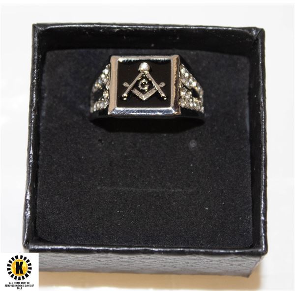 NEW MENS MASONIC RING SIZE 11