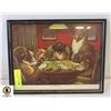 Image 1 : VINTAGE DOGS PLAYING POKER WALL DISPLAY