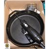 12 IN CAST IRON FRYING PAN ELECTRIC