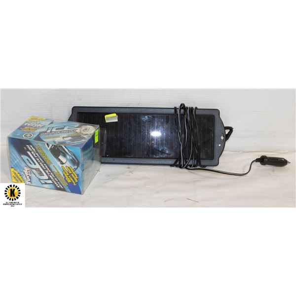 SOLAR CAR CHARGER WITH TURTLE WAX ICE SHINE