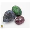 Image 1 : #139-SAPPHIRE,RUBY,EMERALD GEMSTONE 69.75CT