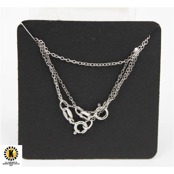 #05-STERLING SILVER 925 NECKLACE 2PCS /18"