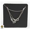 Image 1 : #05-STERLING SILVER 925 NECKLACE 2PCS /18"