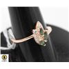 #297- HEATED BLUE SAPPHIRE & CZ RING SZIE 7.5