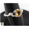 Image 1 : #23-UNHEATED CITRINE & CZ RING SIZE 9