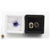 Image 1 : #232- BLUE SAPPHIRE 2.95CT & YELLOW CITRINE 2.60CT