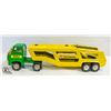 VINTAGE TONKA CAR CARRIER HAULER GREEN CAB 27"