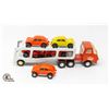 VINTAGE TONKA MINI CAR CARRIER WITH 5 BEETLE CARS