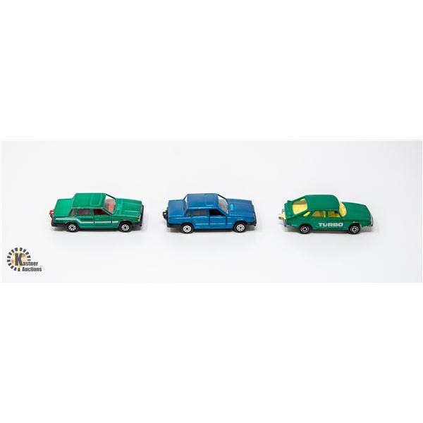 MAJORETTE LOT OF 3 VOLVOS AND TOUR BUS