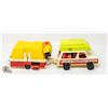 FISHER PRICE PLAY FAMILY CAR & POP UP TRAILER 992