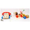 FISHER PRICE PULL ALONG BUZZY BEE, LITTLE SNOOPY,