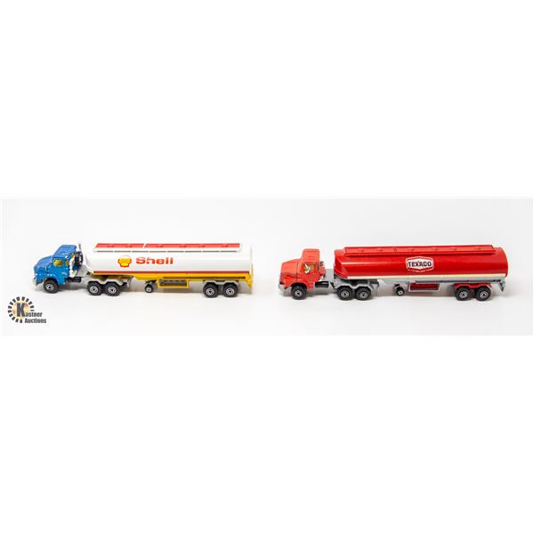 MAJORETTE 2 SUPER MOVERS FUEL TANKERS, SHELL AND