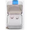 Image 1 : 0.80 CARAT TOTAL WEIGHT MOISSANITE EARRINGS SET IN