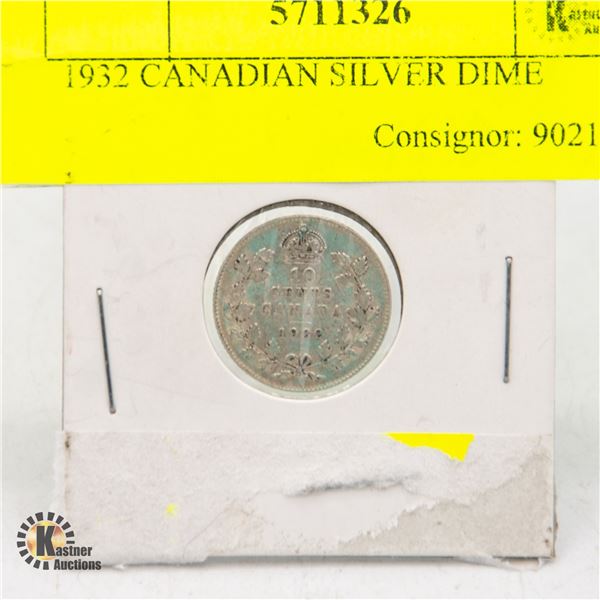 1932 CANADIAN SILVER DIME