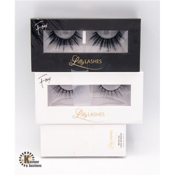 NEW LILLY LASHES FAUX LASHES ADHESIVE SET