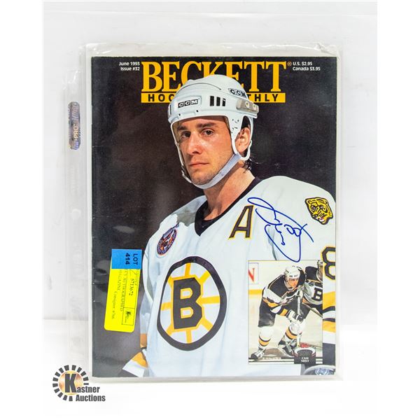 CAM NEELY AUTHOGRAPHED BECKET MAGAZINE