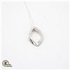 DIAMOND & SILVER PENDANT ON 45 CM